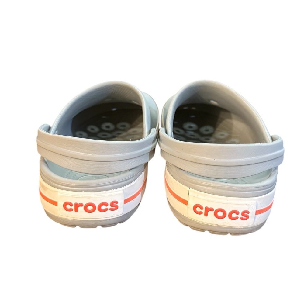 Crocs Crocband Clog Light Grey/Bright Coral Women’s Size 8 Men’s Size 6 - Picture 2 of 8